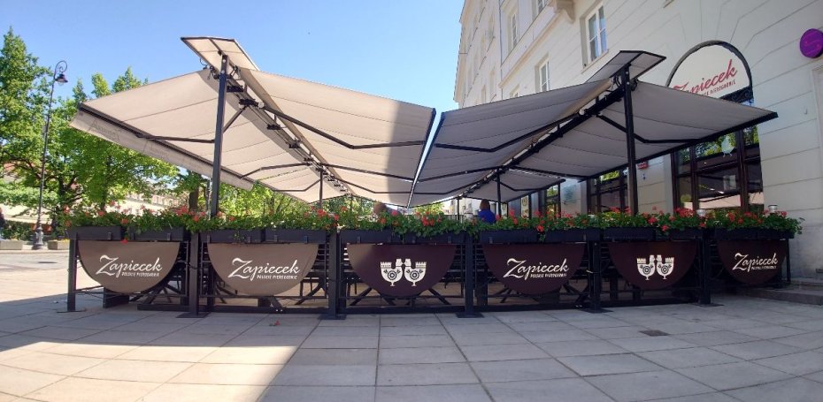 Realizacja markizy dla restauracji Zapiecek